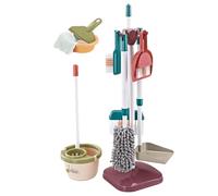 Gioco di pulizia - Set di strumenti per la pulizia del gioco di finzione staccabile | Giocattoli per la pulizia del bambino educativi riutilizzabili flessibili multifunzionali Set di scopa