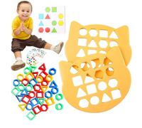 Gioco di Puzzle Abbinato, Gioco di associazione per, Giocattoli educativi prescolari, Tavola di Corrispondenza Rapida Forma geometrica, Puzzle di Forma Colorata Prescolare per