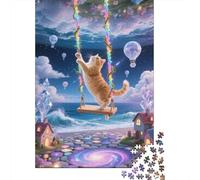 Gioco Di Puzzle Da 1000 Pezzi in Legno Con Tema Gatto Gatto British Shorthair, Per Adulti E Ragazzi, Migliora Le Abilità Motorie E Il Problem Solving