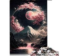 Gioco di puzzle da 1000 pezzi Paesaggio giapponese Puzzle al neon Puzzle di legno Giocattoli educativi (dimensioni 50x75 cm)