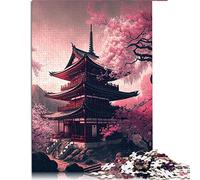 Gioco di puzzle da 1000 pezzi Puzzle del tempio giapponese per adulti Puzzle di legno Giocattoli di intrattenimento per la famiglia (Dimensioni 50x75cm)