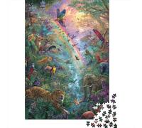 Gioco di puzzle educativo del mondo animale per adulti dai 12 anni in su, adatto per l'intrattenimento in famiglia, 500 pezzi (52x38 cm)