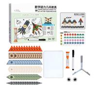 Gioco di puzzle geometrico - Gioco educativo | Strumenti di insegnamento matematici creativi magnetici | 254 pezzi cubi cubi per ragazze sviluppo mentale età 3+