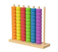 Gioco di puzzle impilabile con anelli arcobaleno in legno, sequenza di perline, per 2 giocatori, sfida di abbinamento colori, ideale per famiglia e amici