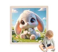 Gioco di Puzzle in Legno, Puzzle in Legno di Coniglietto | Gioco da Tavolo Creativo Coniglietto Puzzle | Puzzle a Forma di Animali per ragazzi, ragazze, casa, Auto, Viaggi