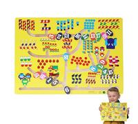 Gioco di puzzle labirinto in legno | Strumento di apprendimento precoce per il pensiero logico - Gioco educativo per contare i numeri con perline - per 3 anni in casa scuola viaggio