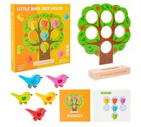 Gioco di puzzle nido di uccellini per bambini, allenamento della cognizione spaziale e del pensiero logico, giocattolo educativo interattivo genitore-figlio per la prima infanzia Casa dell'uccellino M