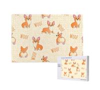 Gioco di puzzle per adulti, puzzle impegnativi, puzzle da 1000 pezzi, Corgi con ossa e parole