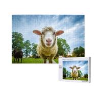Gioco di puzzle per adulti, puzzle impegnativi, puzzle da 1000 pezzi, pecora che guarda la telecamera
