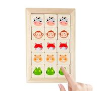 Gioco Di Puzzle Scorrevole - Giocattolo Educativo In Legno Con Tematica Animali | Gioco Da Tavolo Educativo Con Puzzle | Per Bambini Ragazzi E Ragazze Regali Per Feste Calze Natalizie Da Viaggio E Da