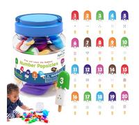 Gioco di riconoscimento, giocattolo educativo, set di lettere e numeri di apprendimento, giocattolo per bambini, classe di studio, Kindergarten, 3,94 x 3,94 x 5,59 pollici