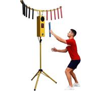 Gioco Di Riflessi Drop Stick A 10 Bastoncini Per Team Building E Feste | 5 Velocità, 6 Livelli, Luci Colorate, Musica MP3, Conto Alla Rovescia In Tempo Reale, Funzione Altezza Regolabile(Yellow)