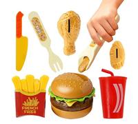 Gioco di ruolo da mangiare, set da 8 pezzi, divertente, educativo, realistico, per giochi di ruolo, educazione, interazione, sviluppo, capacità motorie per bambini a casa