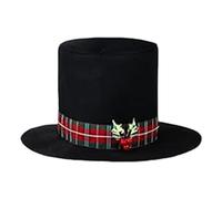 Gioco di ruolo Maghi Cappello Alto Cappello Per Adulti Rotondo MagicShow Copricapo Maschere Copricapo Uomo Fedoras Gentleman Costume Copricapo