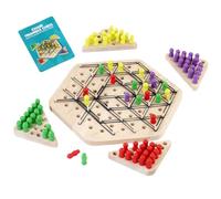 Gioco di scacchi a catena - Tavola robusta in di legno, giocattolo logico di puzzle strategico a triangolo geometrico | Rompicapo interattivo per bambini Famiglia Adulti Amici Studenti Feste Via