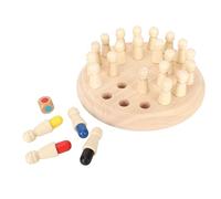 Gioco di Scacchi con Memory Stick in Legno, Giocattolo per Bambini con allenamento del cervello e memoria a colori, Tavola in Legno di Faggio 6,3 Pollici