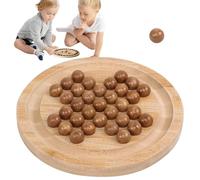 Gioco di scacchi con perline in legno, scacchiera per giocatore singolo | Gioco di scacchi per bambini single per abilità cerebrali - Teaser del cervello che collega giocattoli con perline di