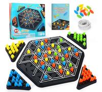 Gioco di Scacchi con Triangolo a Catena, Gioco di Scacchi Geometrici, Scacchi Interattivi a Triangolo per Bambini e Adulti, Gioco da Tavolo per Feste in Famiglia e Viaggi