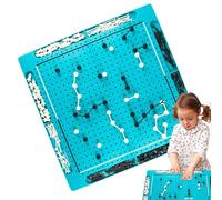 Gioco di scacchi in bianco e nero, giochi di scacchi di collegamento a catena - Gioco interattivo Triggle in bianco e nero a 2 giocatori - Forniture per feste educative, giocattoli portatili