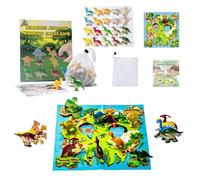 Gioco Di Scacchi Magnetici, Attività Divertenti Di E Puzzle, Scacchiera A Dinosauri Con Mappa, Per Famiglie Riunioni In Viaggio Picnic Tavolo Due Giocatori Festa