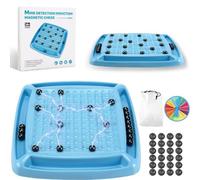 Gioco di Scacchi Magnetico con Set Di Ruote della Punizione, Gioco Magnetico da Tavolo, Pietre Magnetiche a Scacchi, Set di Accessori per Feste per Riunioni di Famiglia, Viaggi, Campeggio