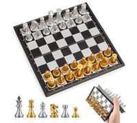 Gioco di scacchi magnetico, con tavola pieghevole, gioco da viaggio interattivo, per adulti, ragazzi, scuola, campeggio, lezioni di viaggio
