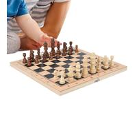 Gioco di scacchi per adulti - Gioco di scacchi pieghevole in legno | Gioco di strategia portatile per principianti Competizione Intrattenimento in famiglia
