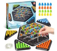 Gioco di scacchi triangolari, gioco da tavolo a lunghezza d'onda, gioco di elastici triangolari per bambini e adulti, gioco di scacchi geometrici e giochi di feste in famiglia per la notte in famiglia