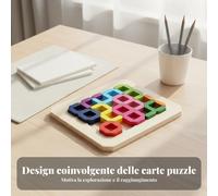 Gioco di Sfida con Numeri in Legno Sviluppo Del Pensiero Logico per Bambini