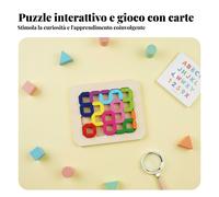 Gioco di Sfida con Numeri in Legno Sviluppo Del Pensiero Logico per Bambini