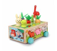 Gioco di Smistamento Forme con Ruote Pedagogico Scatola Delle Forme in Legno