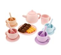 Gioco Di Tè In Silicone per Bambini Piccoli - 496 Grammi/Gioco Di Ruolo Cucina Interattivo, Tè per Bambini Di Sera Del Silicone per Ragazze Sala Giochi Prescolare Aula Vac