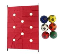 Gioco Di Team Building con Telone A Foro,Attività Di Gruppo Collaborative con 6 Palline - Accessori Sportiva All'aperto per Eventi Comunità, Aziende e Scuole