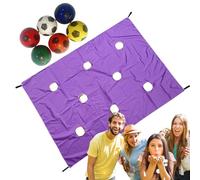 Gioco Di Team Building Tarp con Foro,Giochi di Collaborazione per Apprendimento di Gruppo - Accessori Sfida Sportiva All'aperto per Eventi Comunità, Aziende e Scuole