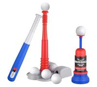 Gioco di tee ball per bambini: kit di partenza per gioco di baseball, mazza e palla regolabili, attività sportive all'aria | Giocattolo interattivo per ragazzi e ragazze 3 ai 5 anni, giochi nel