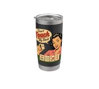 Gioco di tessere vintage Mahjong Don't Touch My Rack Bicchiere termico in acciaio inox doppia parete