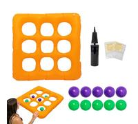 Gioco di Ti c Ta c To e per piscina galleggiante - Set di giochi d'acqua galleggianti gigante gonfiabile, griglia die-e lancio d'acqua đe 25,5" con pompa ad aria a 10 palle, kit di attività đ'estate