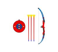 Gioco di tiro con l'arco Marvel Spider-Man per bambini con guida integrata, 3 frecce a ventosa e bersaglio Rosso/Blu - Nouvo