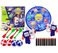 Gioco di tiro spaziale Space Adventure con bersaglio, pistole e dardi