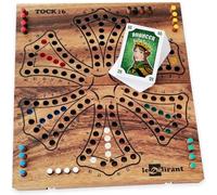 GIOCO DI TOC a 6 colori o Tock Versione da 2 a 6 giocatori. Gioco da tavolo familiare in legno massiccio eco-responsabile alle norme CE. Marca Le Délirant, giochi da viaggio, Parcheesi Canadesi.