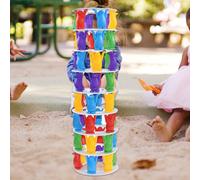 Gioco di torre di Blocchi di Costruzione con i Dadi Giocattolo Montessori