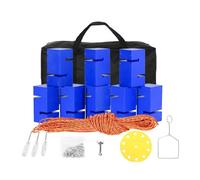 Gioco di torre impilabile di blocchi di costruzione di squadra per adulti, attività rompighiaccio per interni ed esterni per lavoro di squadra in ufficio e lavoro di gruppo(Blue,8PCS)