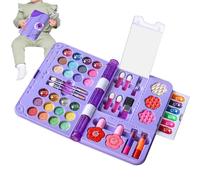 Gioco di trucco educativo per bambini: giocattolo cosmetico da gioco 29 x 18,5 cm, gioco d'azzardo al chiuso, kit di trucco simulazione lavabile per bambini in età prescolare, Ado