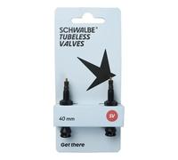 Gioco di valvole per pneumatici tubeless in alluminio Schwalbe Noir