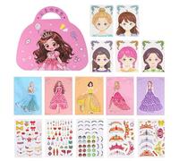 Gioco Di Vestire Principessa | Libri Adesivi Bambini | Lavoretti Creativi per Bambini | Set Da Pittura Principessa | DIYs Art Craft Set | Giocattolo Educativo