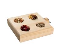 Gioco Dispenser Cibo - Mangiatoia Interattiva In Legno Per Foraggiamento Naturale E Divertente | Giochi Di Arricchimento Ambientale Per Pappagallini | per Calopsite Interno Esterno Balcone Giardino Fi