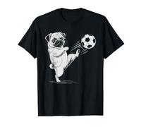 Gioco Divertente del punteggio dei Bambini di schiacciamento della Palla del Carlino di Calcio sulla Mamma del Cane Maglietta con Stampa Grafica Economica