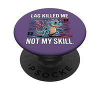 Gioco divertente Dragon Blaming Lag Carino Gaming Controller Gamer PopSockets PopGrip Adesivo