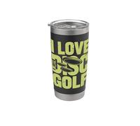 Gioco divertente per appassionati di golf a disco I Love Bicchiere termico in acciaio inox doppia parete
