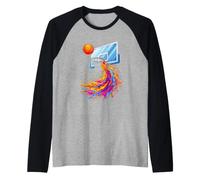 Gioco Divertente Vincente Colpo Basket Splash dicendo Maglia con Maniche Raglan